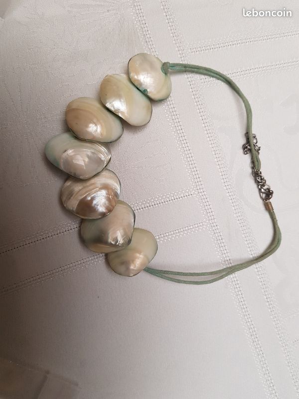 Collier coquillage - Nacre | Be Maad - Collier coquillage en laiton doré à l'or fin 18K