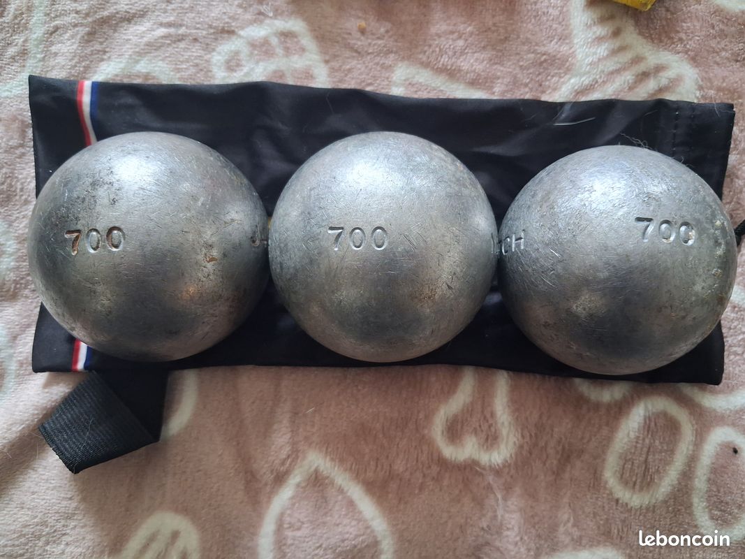 Triplette De Boules De Pétanque En Inox – 3 Boules – Fabrication Française, Occasion