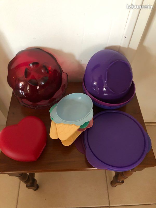 Tupperware Lot de 3 boites avec couvercle et 3 coupelles (image 3)