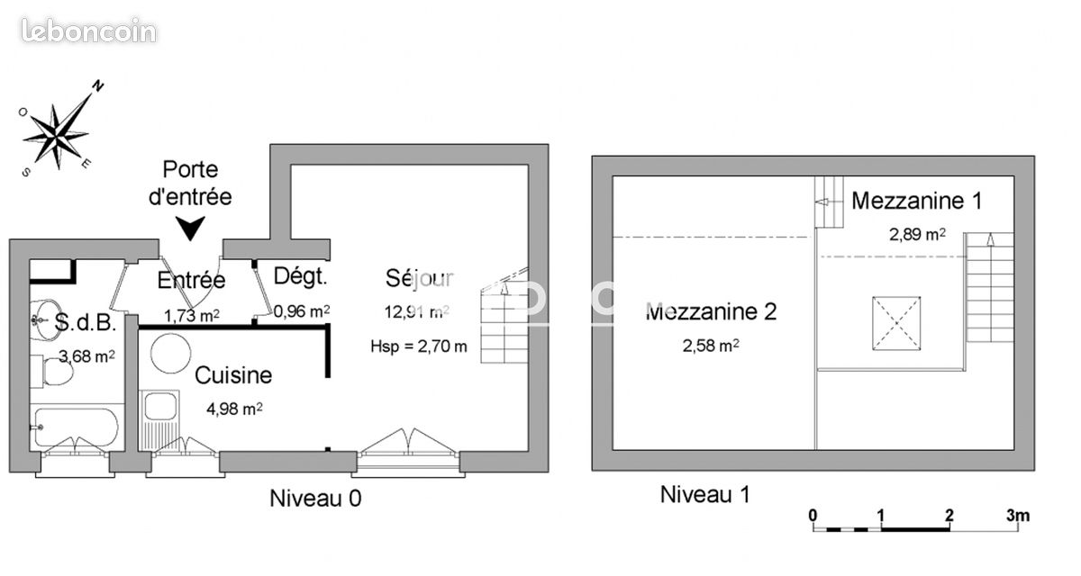 Appartement 1 pièce 30 m² · à Ézanville · 30 m² · 800 €/mois