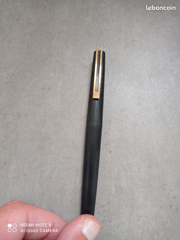 Stylo Plume Waterman MAN 21 Ancien - Plume En Or 18K, Résine Noire, Occasion