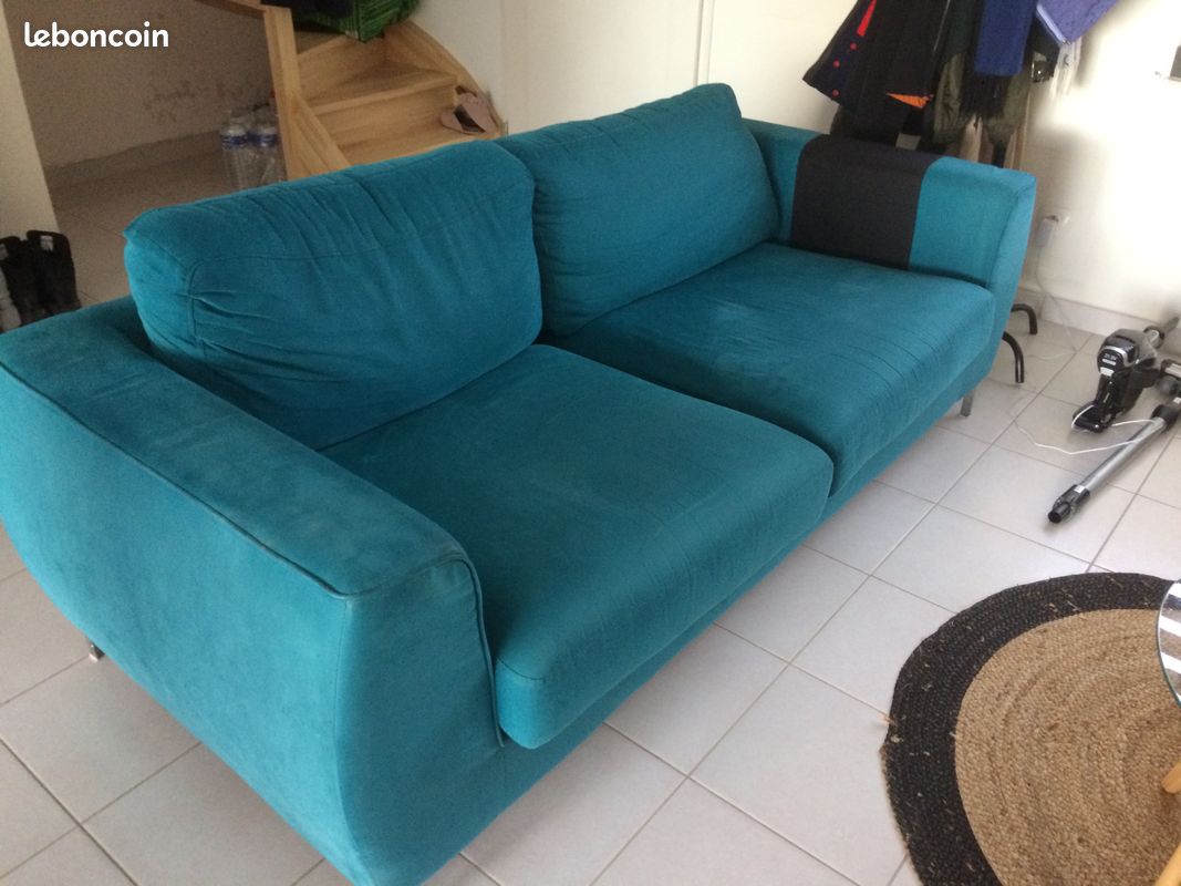 Canapé bleu turquoise - Ameublement