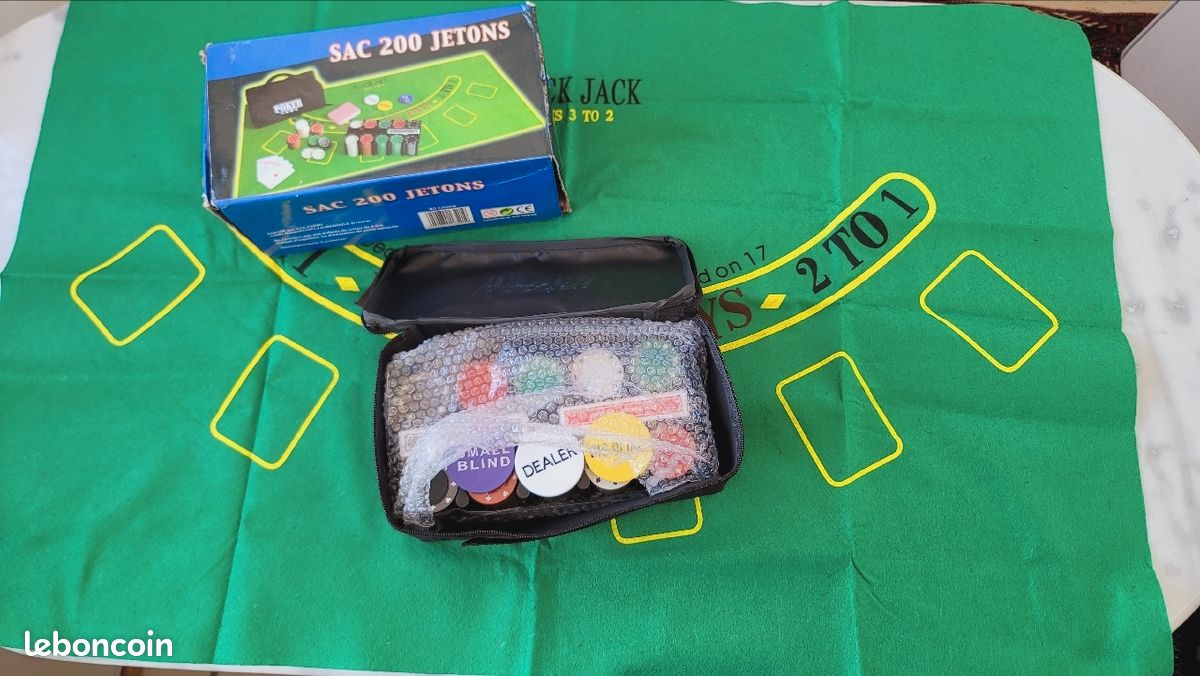Jeu de Poker jack black neuf 200 jetons (image 1)