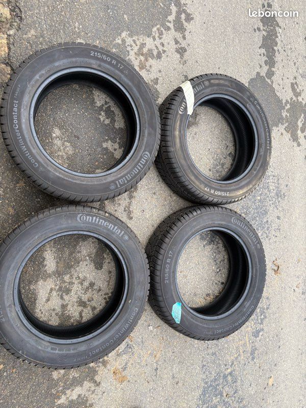 4 Pneus Hiver Continental 215/60 R17 96H - Démo - Adhérence Neige Et Glace