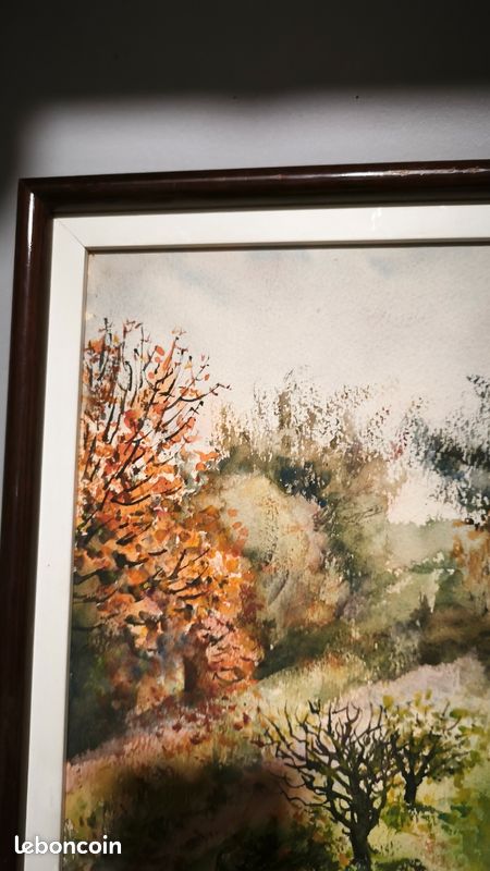Tableau aquarelle thème de la nature signé Fernand Vivien (image 5)