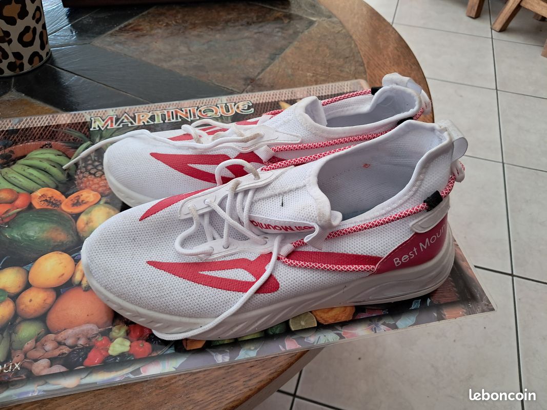 Tennis neuves Tons blanc et rose (image 1)