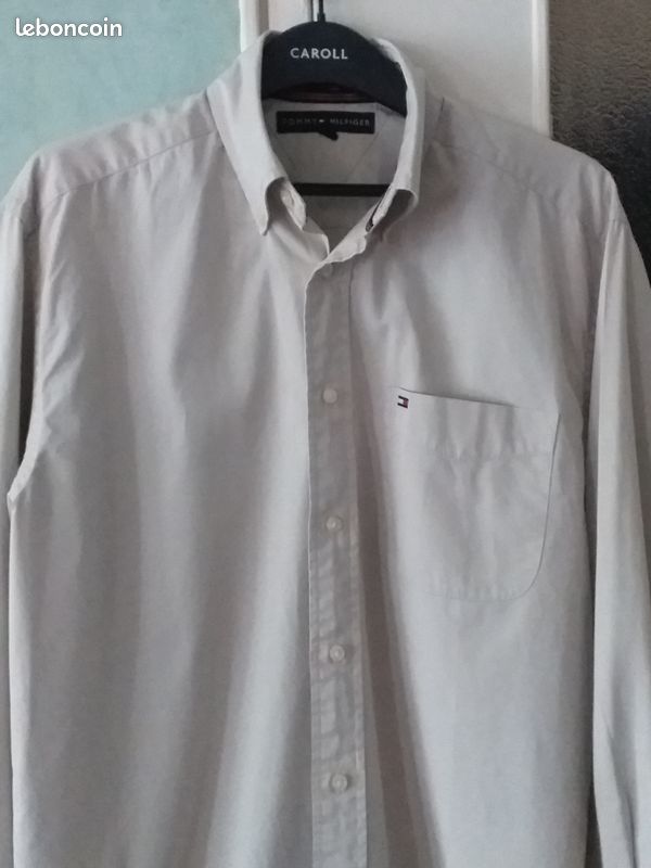 Chemise Tommy Hilfiger neuve taille S beige (image 2)