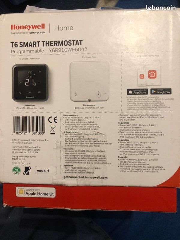 Thermostat connecté T6 Honeywell (image 2)