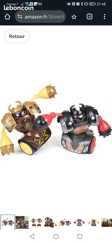 Pack 2 robots de combat radiocommandés Sliverlit (image 1)