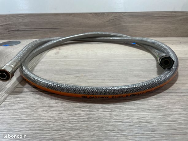 Tuyau Gaz Flexible Inox 2m - Butane/Propane - Sans Date De Péremption