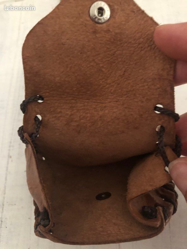 Mini porte-monnaie Corsica en cuir vintage (image 3)