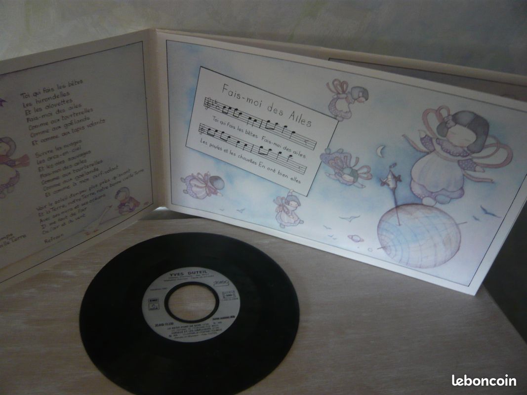 45 Tours original de 80 Y. Duteil paroles/musique (image 2)