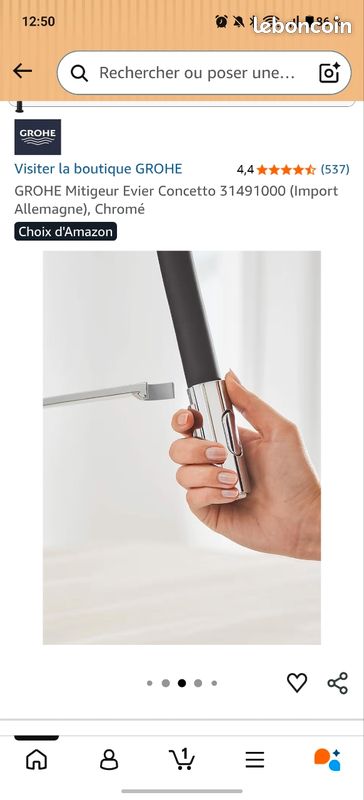 Mitigeur cuisine Grohe neuf (image 3)