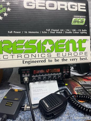 Radio CB President Superstar 3900 + Antennes Vintage - Fonctionne !