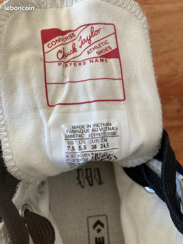 Converse noires et blanches 37 (image 6)