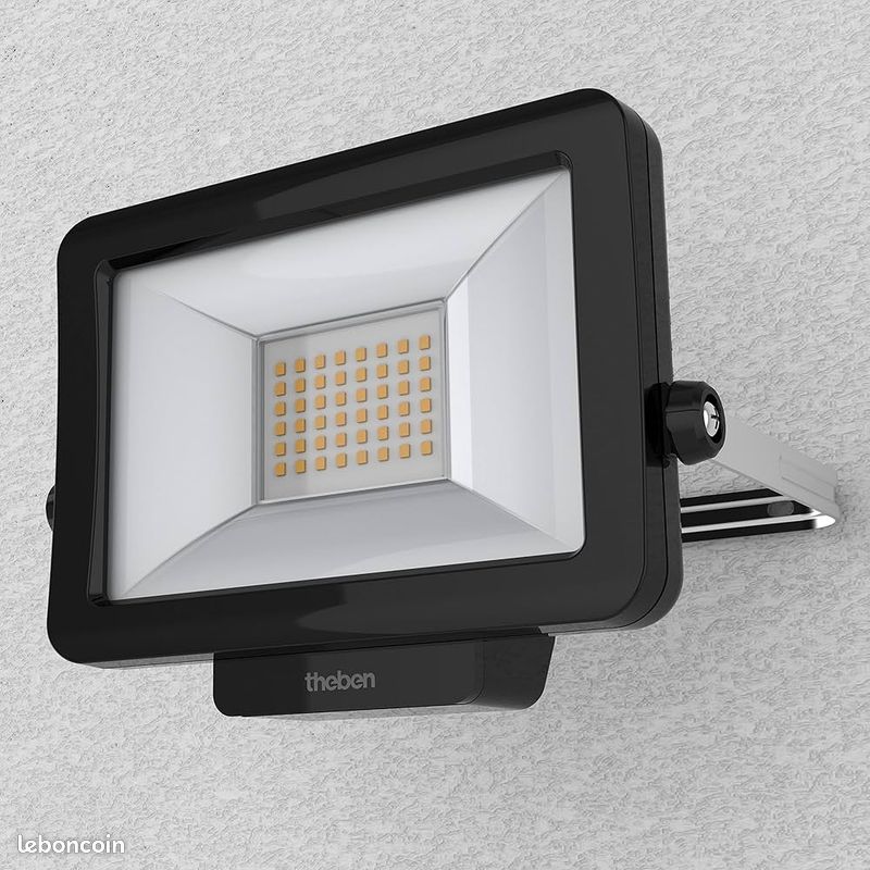 Theben theLeda Led-Straler met bewegingsmelder, zwart, 4000 K, 2x900 LM