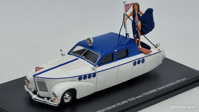 HOTCHKISS CHAPRON BIKINI REARD 1938 AVEC FIGURINE - PERFEX 1/43