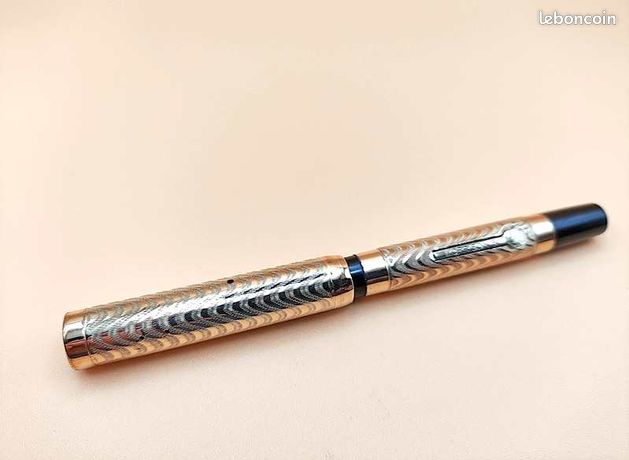 Stylo Plume Morrison's Or 14K Plaqué - Modèle Oversize à Levier - Rare, à Restaurer (occasion)