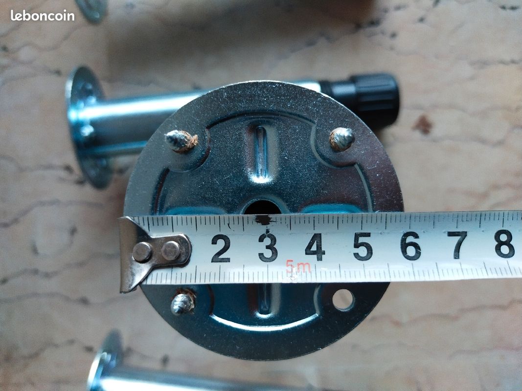 6 Pieds métal ajustables 14 à 16 cm (image 3)