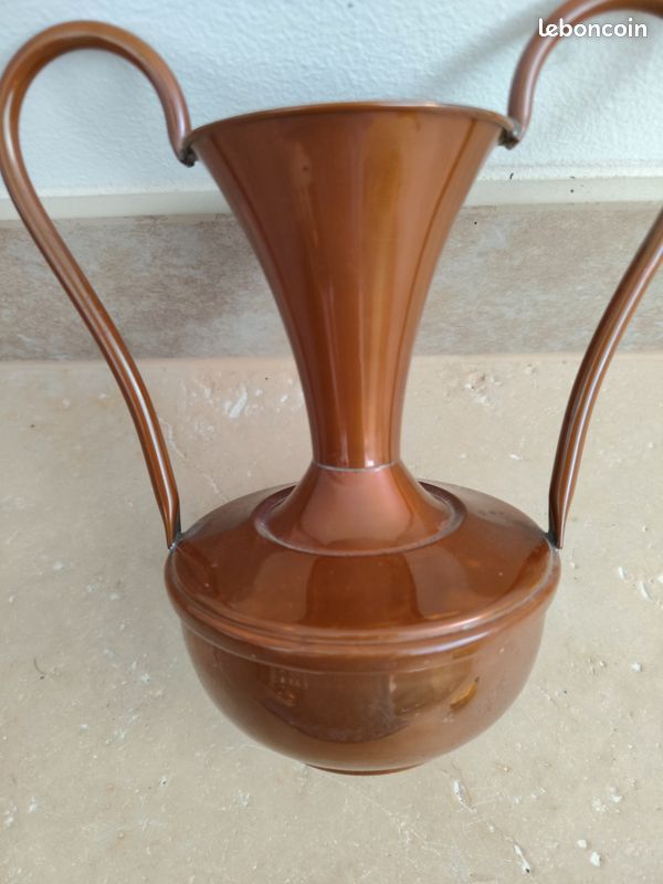 Vase amphore en cuivre Villedieu les poêles (image 3)