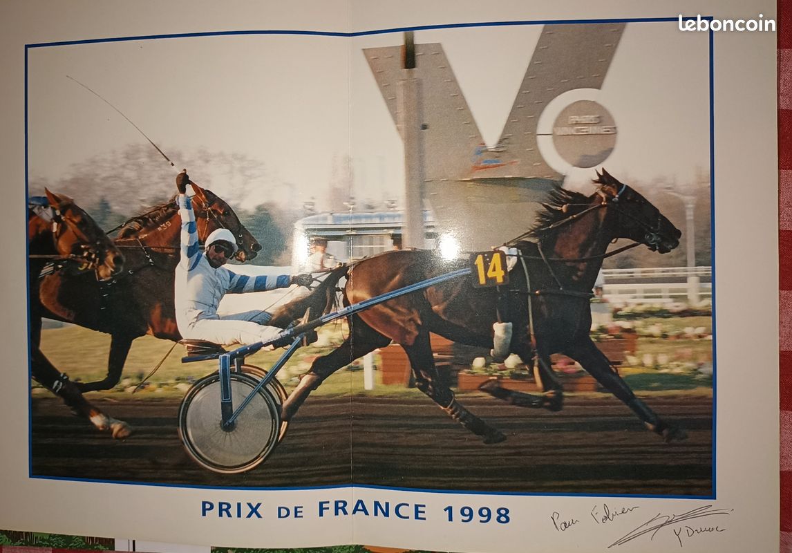 Lot 2 DEDICACES du Driver Yves DREUX et du Jockey CP LEMAIRE (image 2)