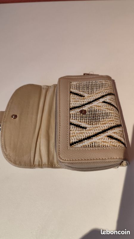 Portefeuille Beige & Paille Tressée (image 3)