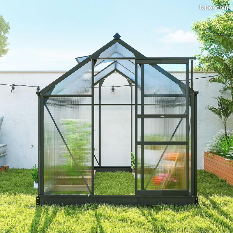 Serre de jardin Alu 190x192x201 / 3.65 M² (image 2)