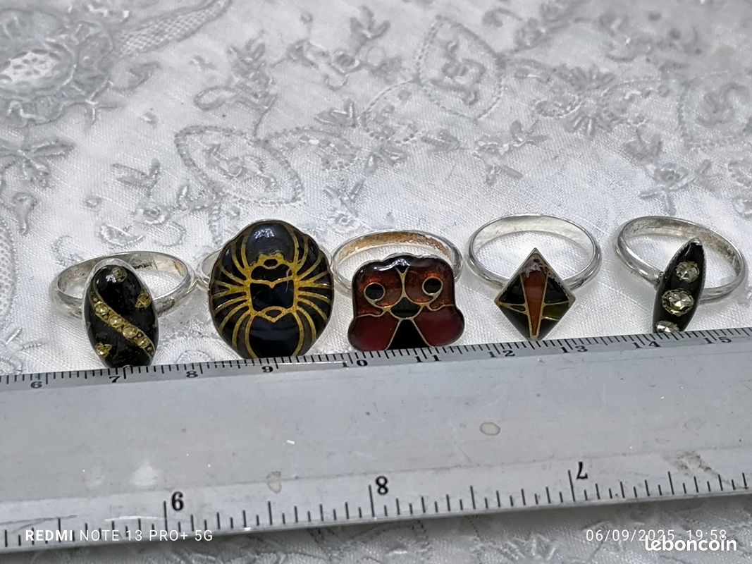 Lot de 10 bagues art déco (image 13)