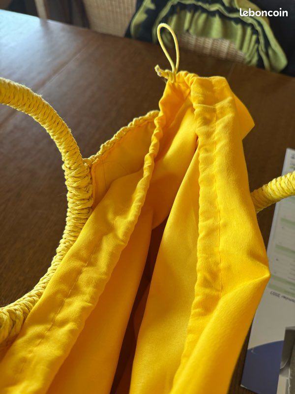 Joli sac à main, jaune, style crochet (image 3)
