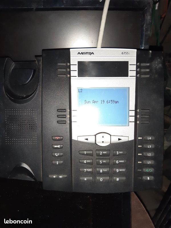 Aastra 55i (6755i) VoIP-Telefon – 4 Leitungen, PoE, Schwarz, Gebraucht