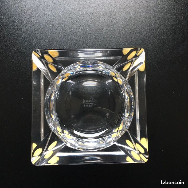 Cendrier Vintage 70s Sèvres Cristal 9x9 cm (image 3)