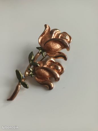 Broche Vintage En Forme De Cygne - Relief En Résine Rose Nacré - Modèle 400 - Sans Marque