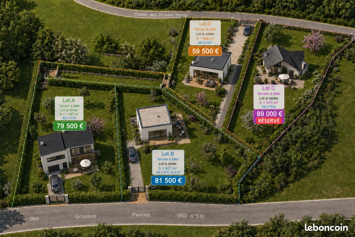 Terrain à bâtir 1187m² à Déville-lès-Rouen · 79 500 €