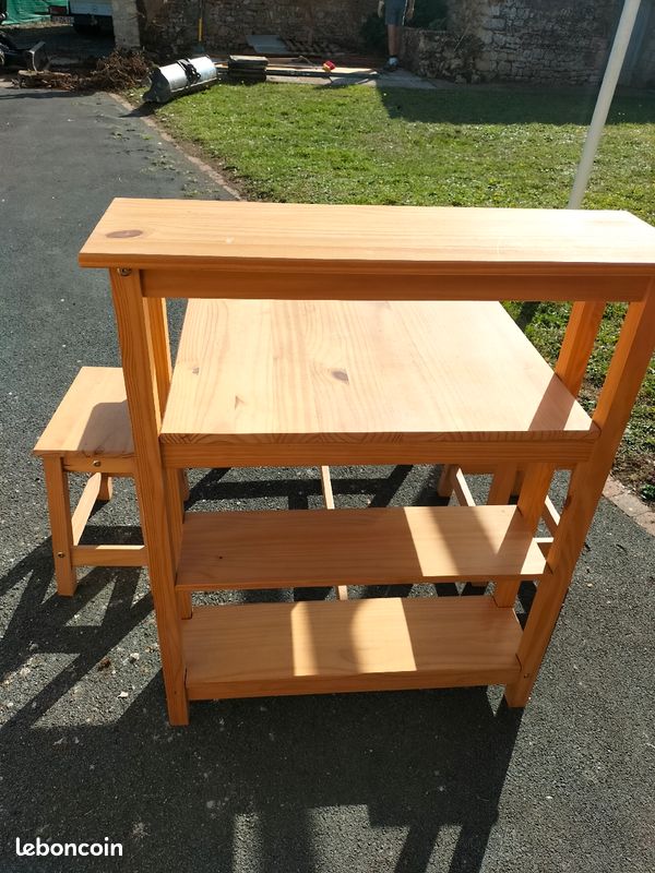 Table îlot avec ses 2 tabourets (image 2)