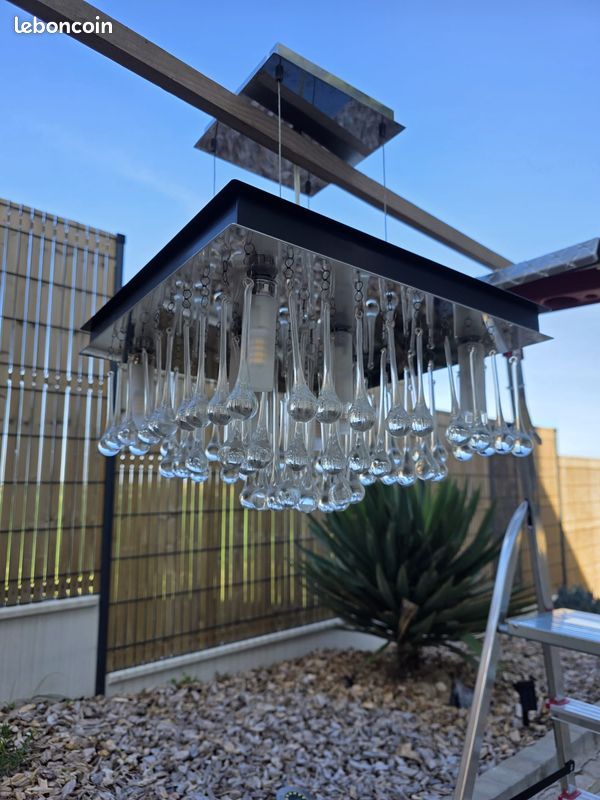 Plafonnier en cristal carré – L’élégance suspendue (image 17)