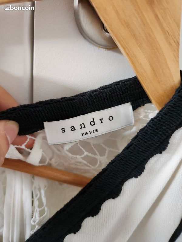 Robe Sandro Taille 34 - Style Cocktail/mariage, Longueur Midi, Multicolore, Neuve Avec étiquettes