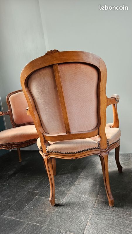 2 fauteuils cabriolet style Louis XV (image 2)