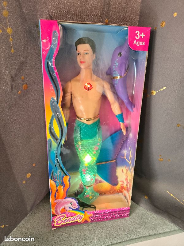 Poupée sirène masculine son et lumières neuve (image 3)