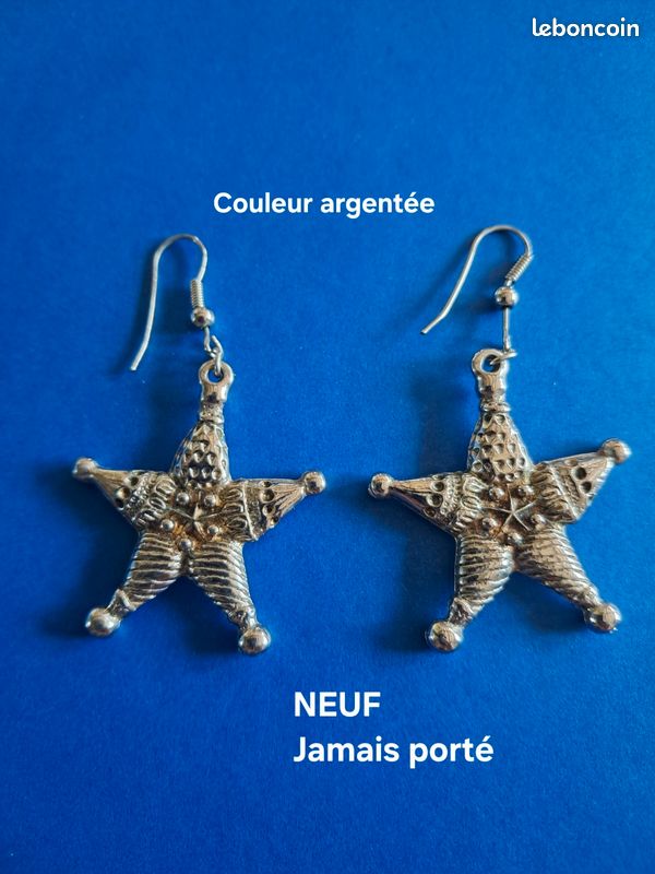 Ensemble bijoux fantaisie en métal argenté pour femme (image 6)