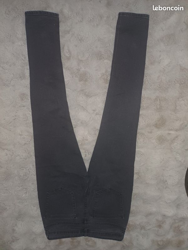 Pantalon jean noir (image 2)