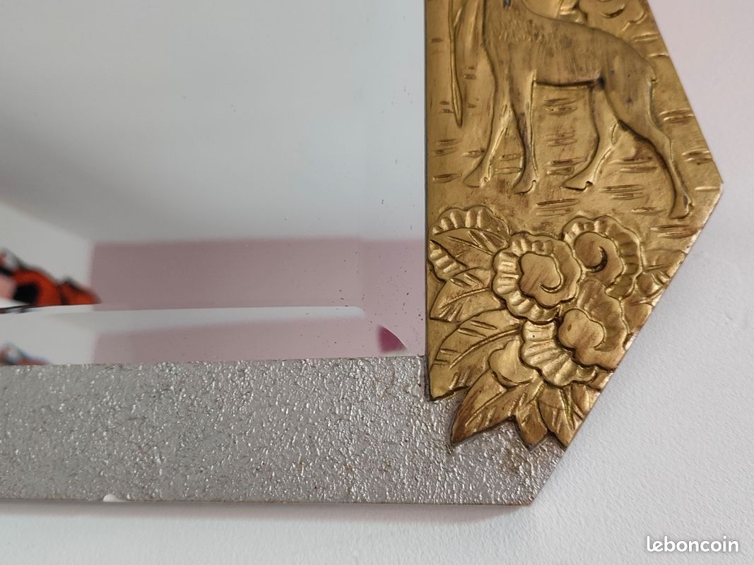 Miroir Torsadé Design 1970 – Glace Biseautée Argent – 40,5x13cm