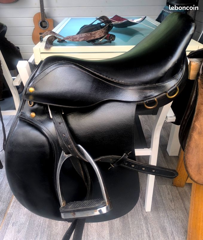 Selle Australienne Sartore En Cuir Lisse - Avec étriers, étriers Et Sangle - Neuf