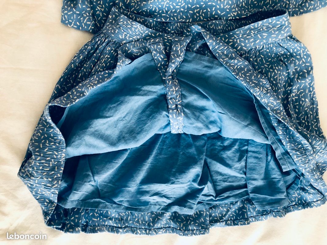 Blouse et jupe bleu Galerie Lafayette 8 ans TBE (image 5)