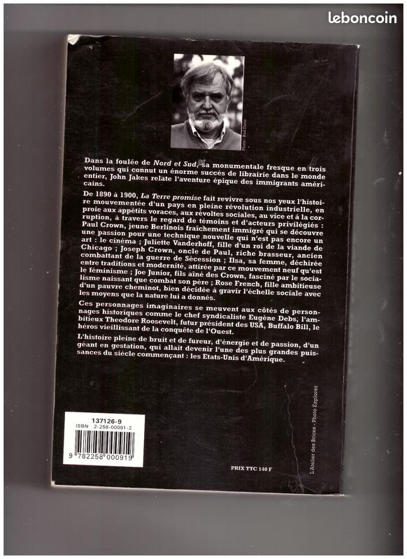 1 livre de JOHN JAKES - "La terre promise" (image 2)