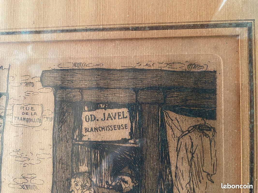 Roméo Dumoulin tableau gravure " Rue de la tranquillité " signé numéroté (image 16)