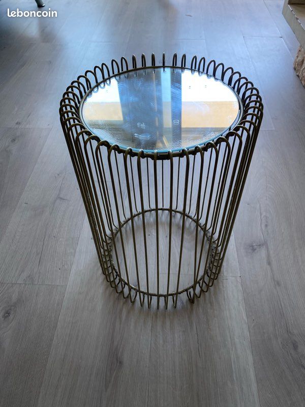 Table basse - miroir et doré (image 1)