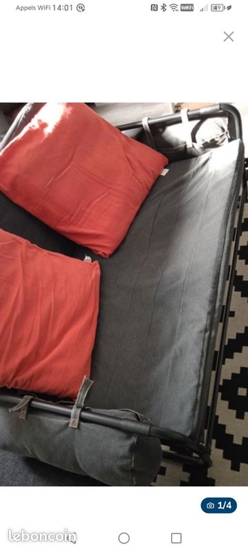 A vendre un canapé convertible IKEA avec coussins (image 2)
