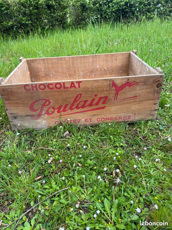 GRANDE CAISSE ANCIENNE en bois publicitaire SAVON SUNLIGHT EUR 35,00 - FR