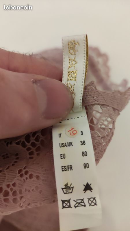 Porte jarretelles Philippe Matignon sans fermeture et sans couture Taille M / EU 80 Rose Pâle - Neuf (image 6)