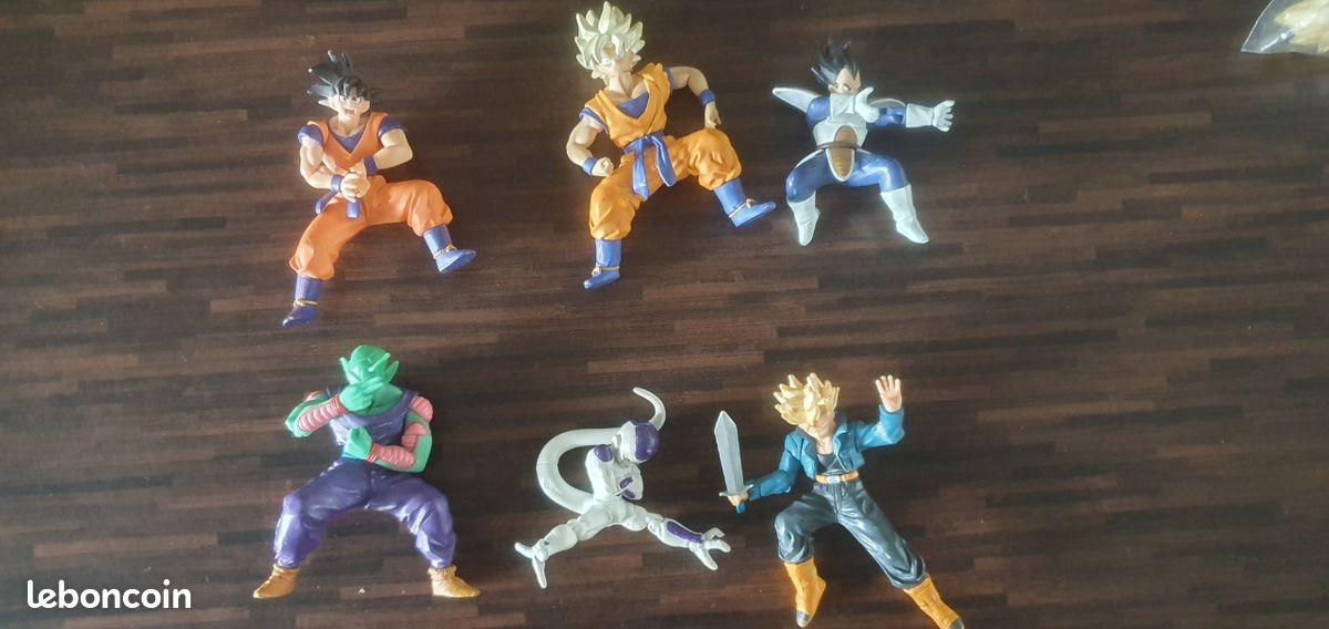 Lot de 6 figurines dragon ball dbz bandai gashapon semi articulées (image 1)
